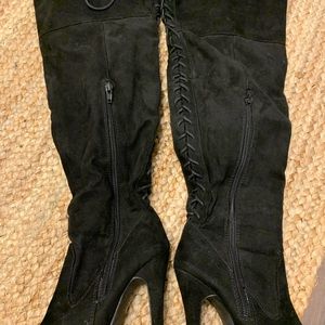 Over the knee heel boot